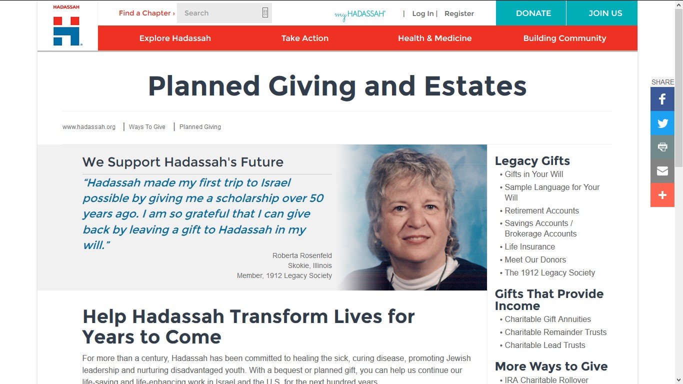 hadassa pg website